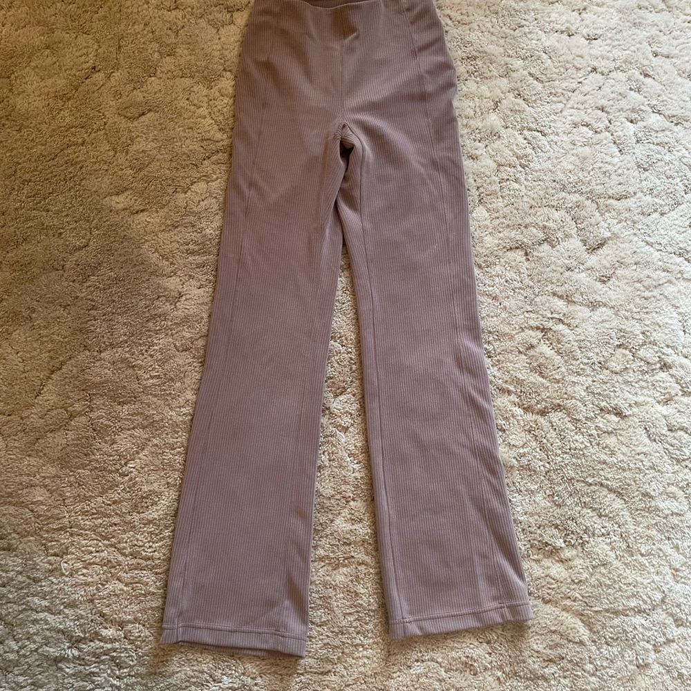 lululemon athletica Taupe Ribbed Leggings